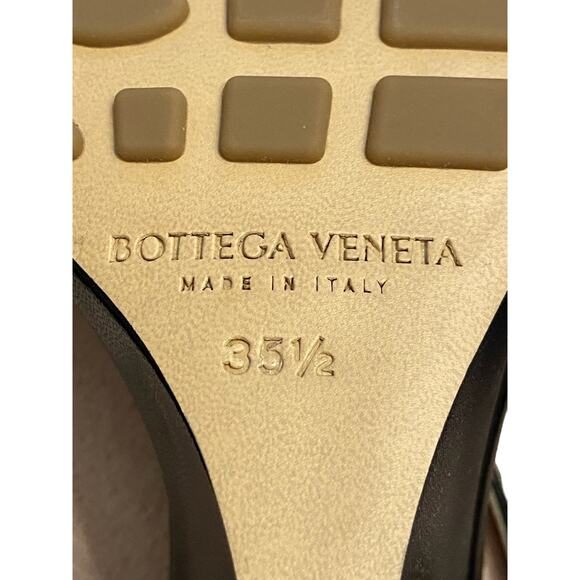 Bottega Veneta Leather Stretch Wedge Sandals Ankle Strap Square Toe 35.5/ US 5.5 - Picture 14 of 14